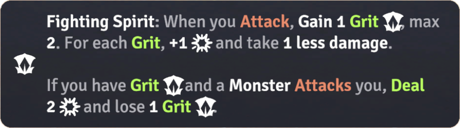 Fighting Spirit — passive ability description